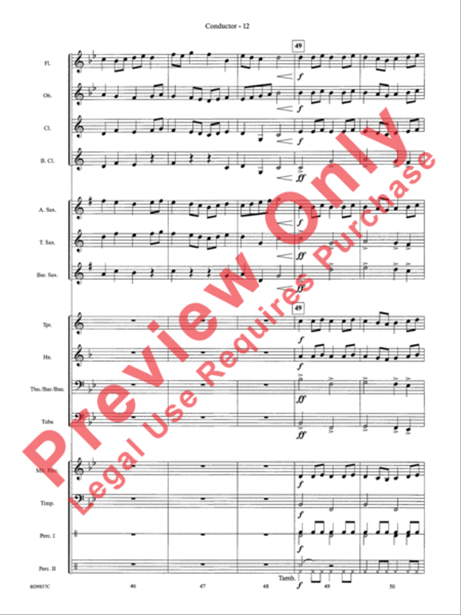 Contredanse Concert Band scores gallery preview page 14