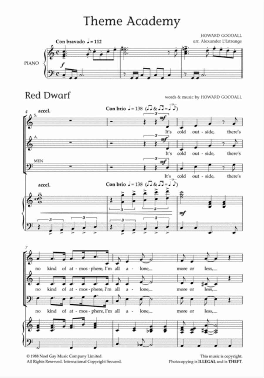 Theme Academy from Howard Goodall's great big tunes 3-Part scores gallery preview page 2
