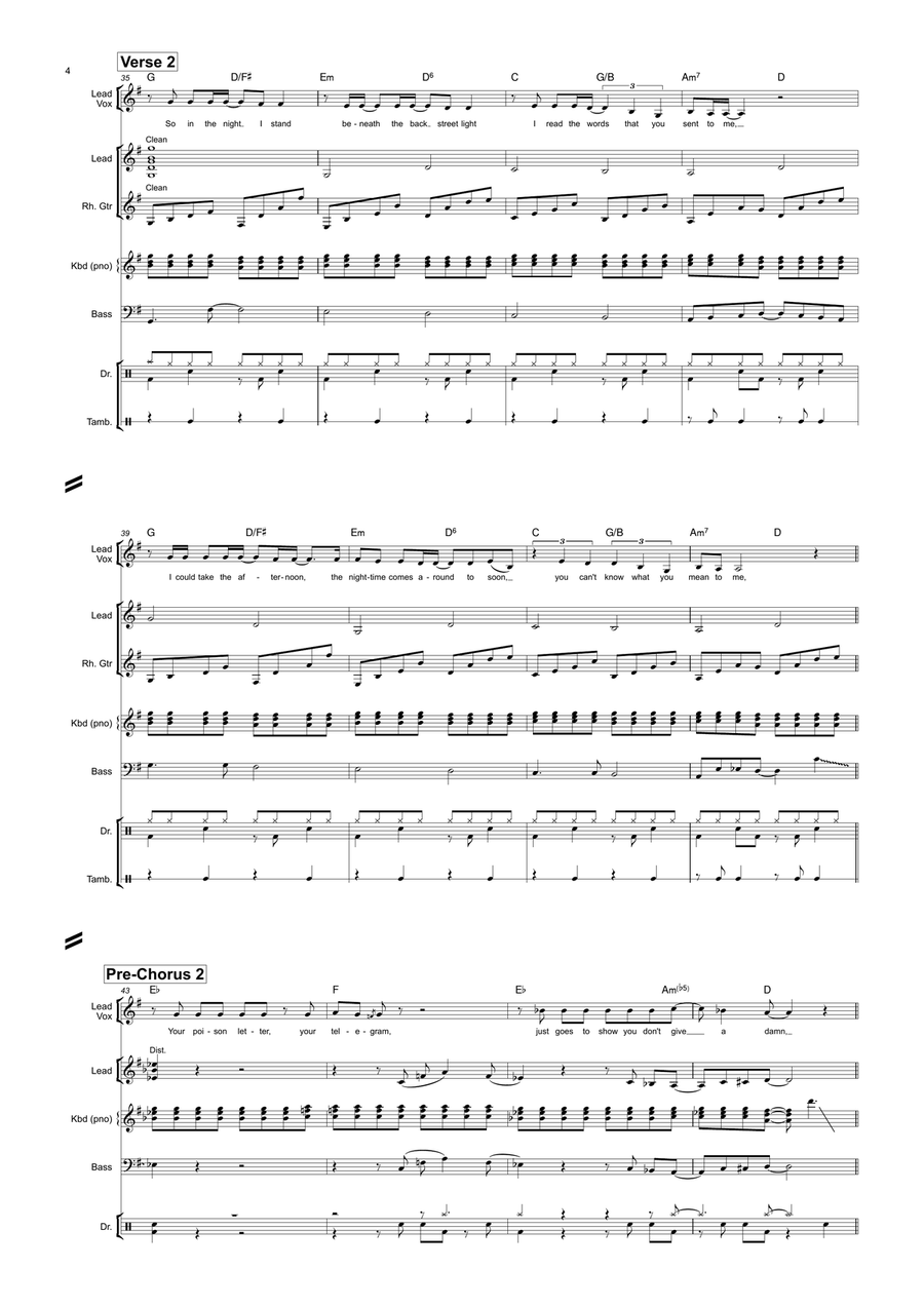 Since You've Been Gone Small Ensemble scores gallery preview page 4