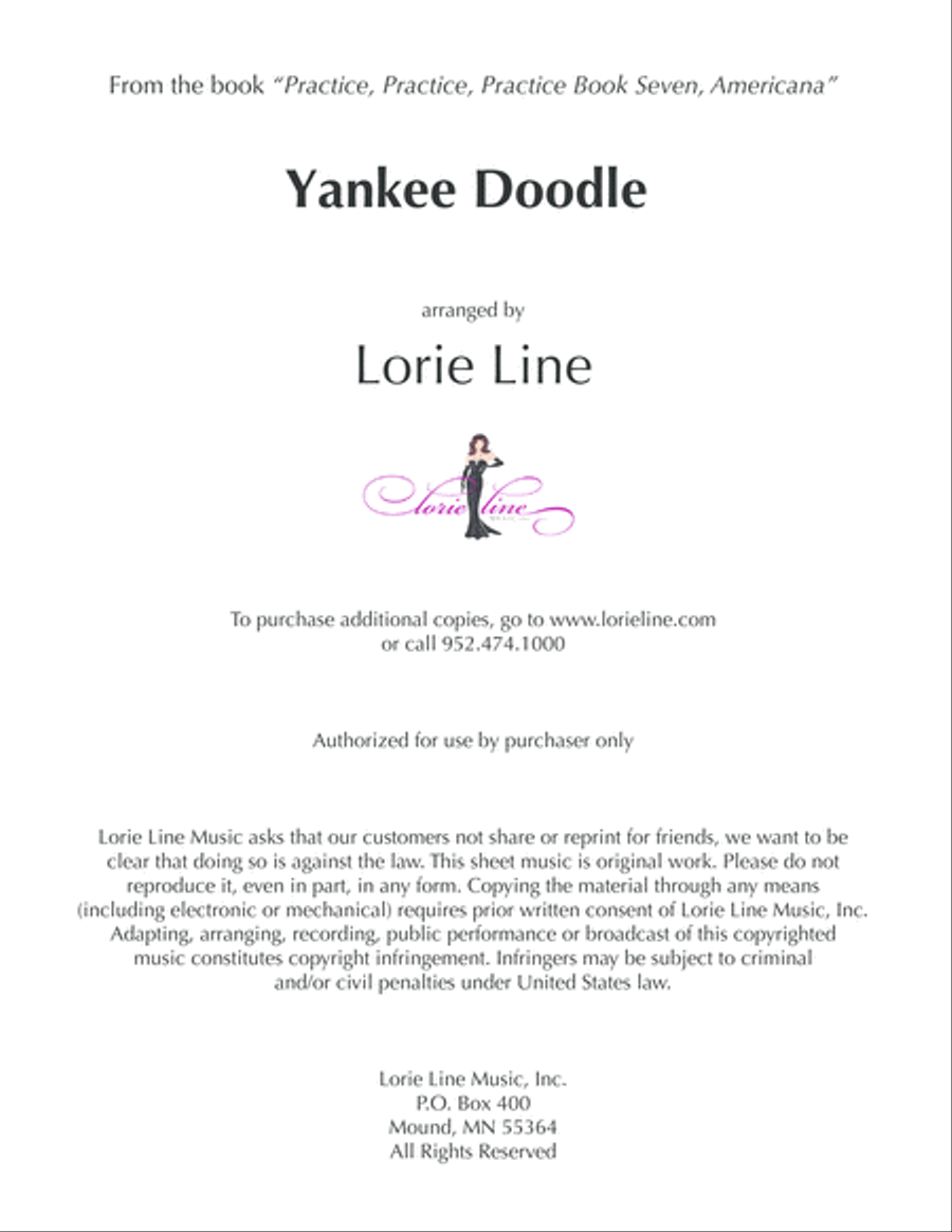 Yankee Doodle Easy Piano scores gallery preview page 1