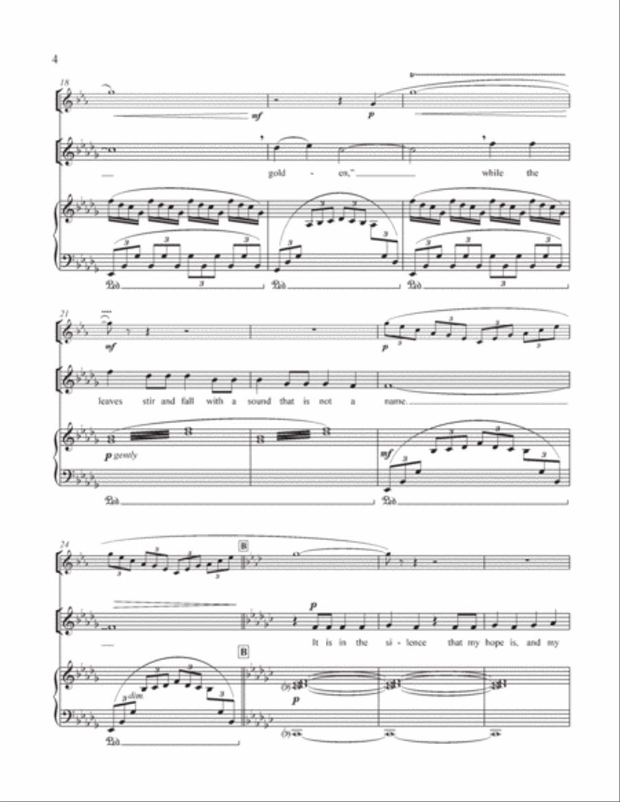 The Great Trees: 2. The Silence Soprano Voice scores gallery preview page 10