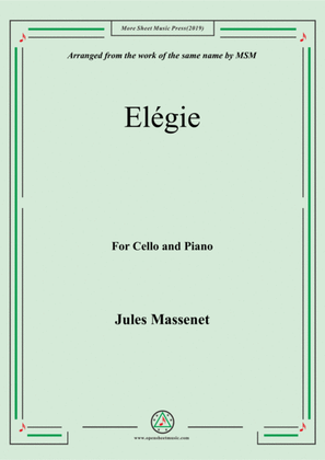Massenet-Elégie, for Cello and Piano
