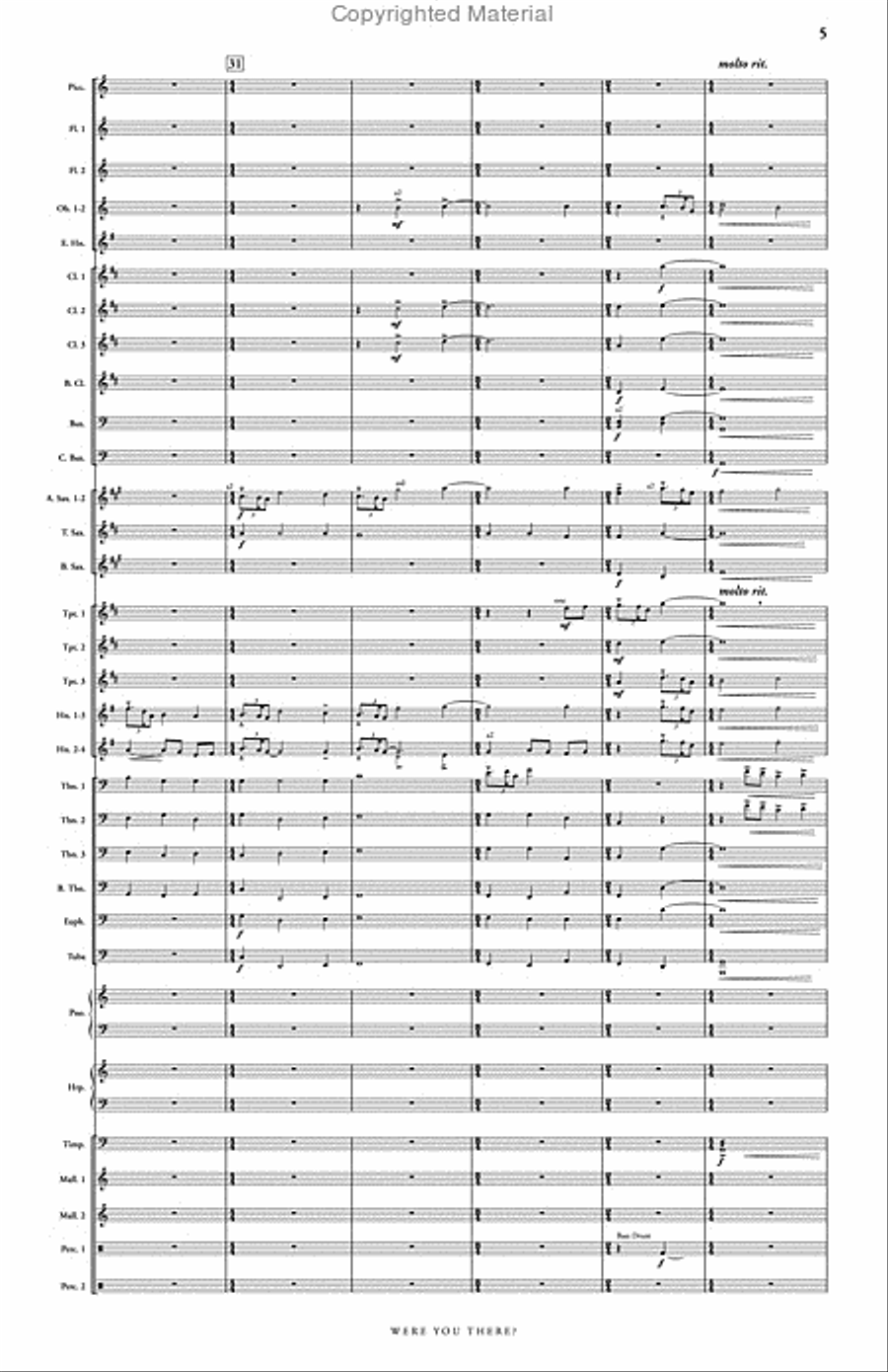 Were You There? Concert Band scores gallery preview page 6