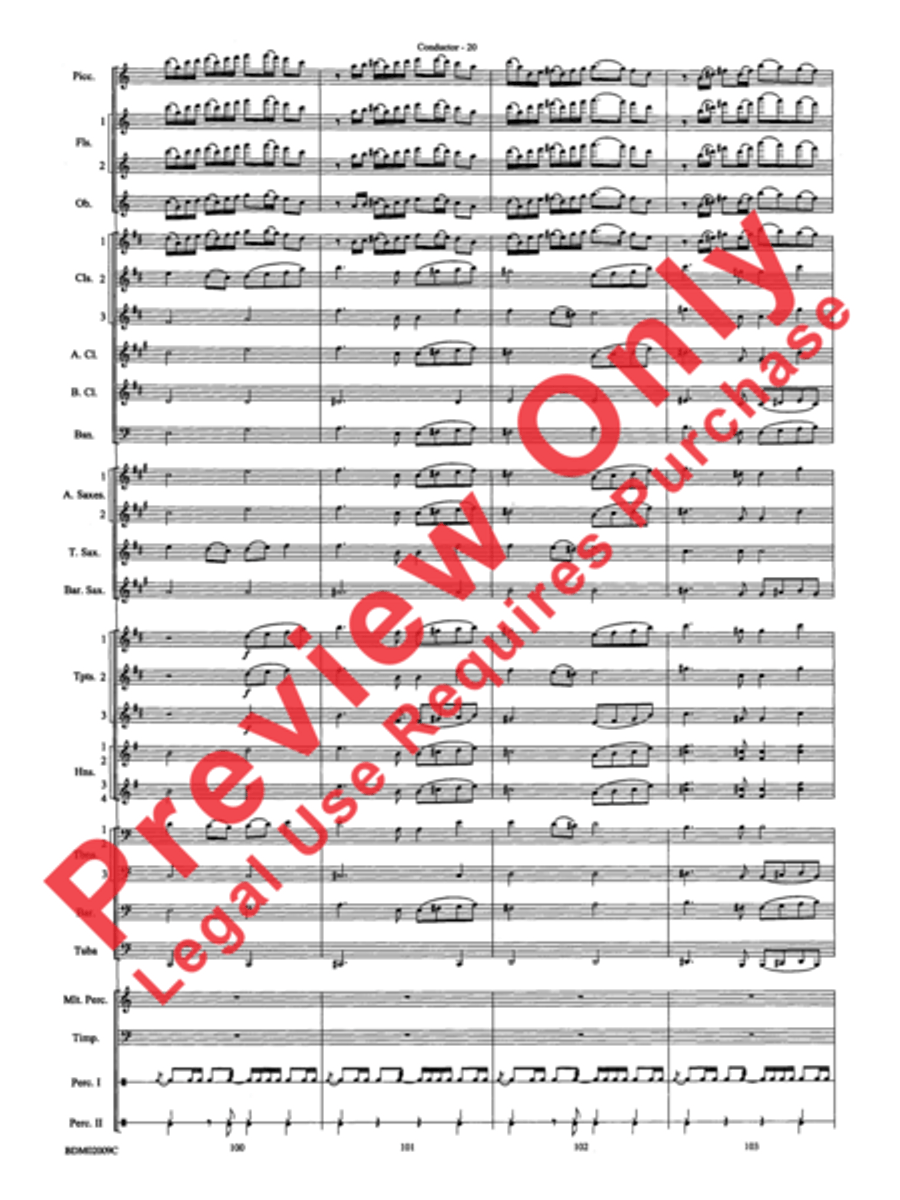 Thine Alabaster Cities Gleam (A Message of Hope for America) Concert Band scores gallery preview page 22