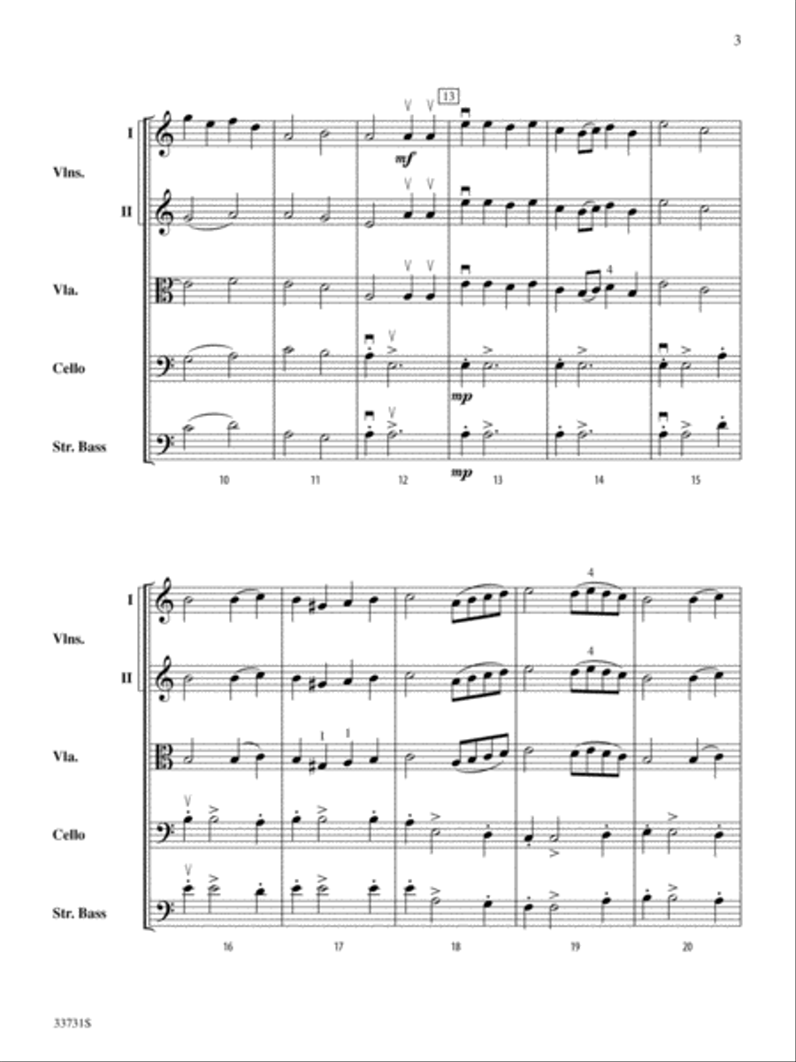 Le Tambour (Pat-a-Pan): Score String Orchestra scores gallery preview page 3