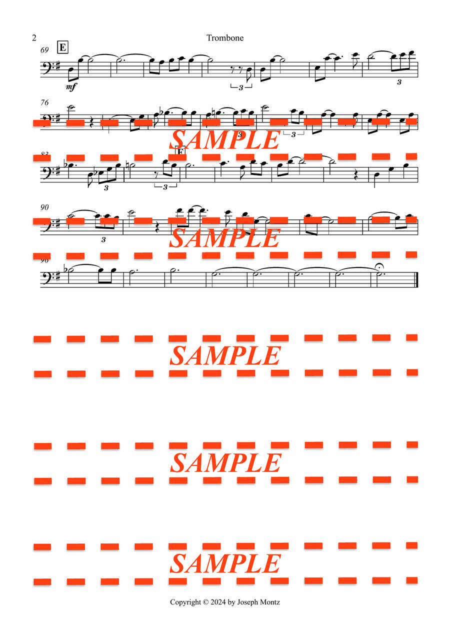 Mr Trombone's Ballad Trombone Solo scores gallery preview page 2