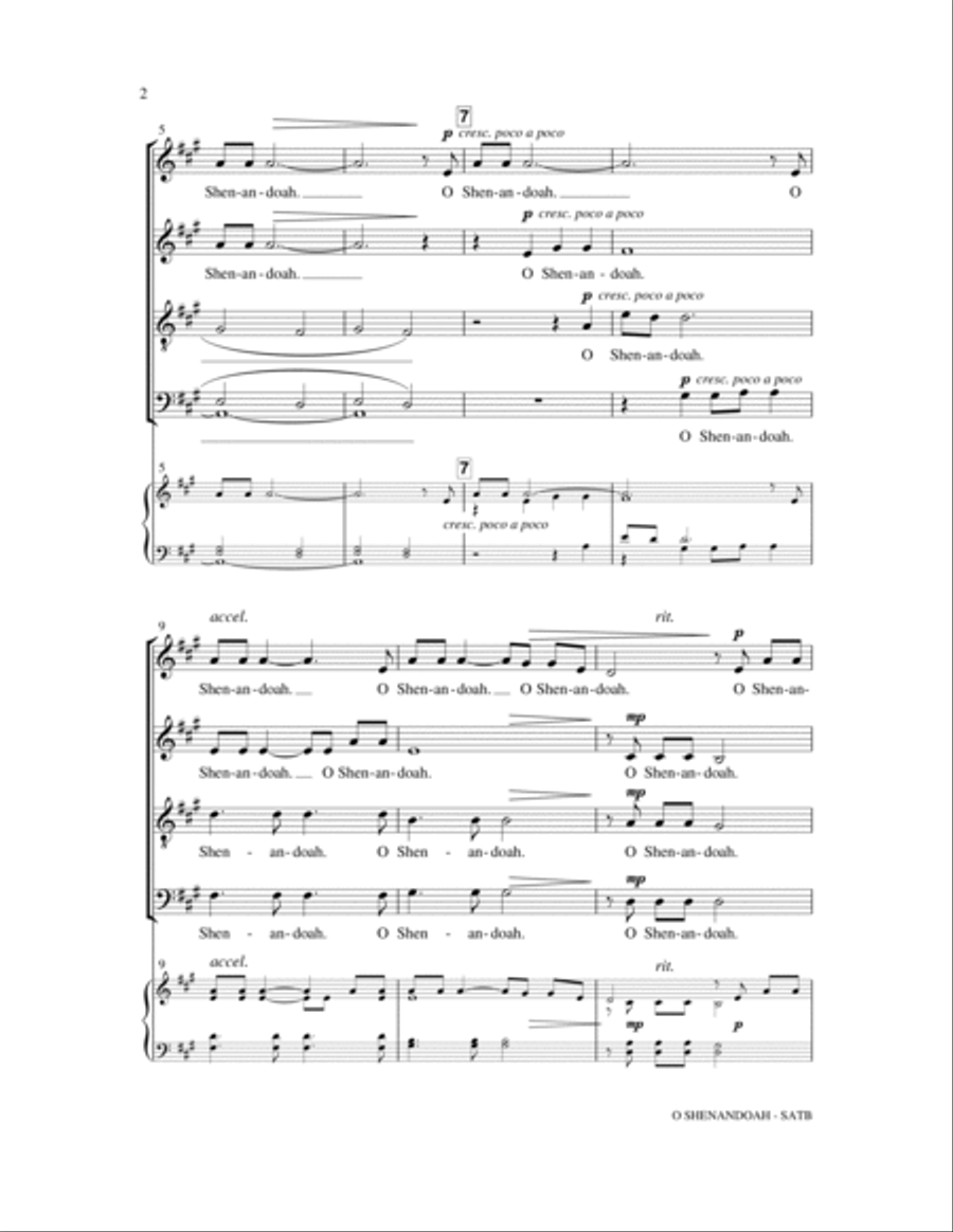 Shenandoah 4-Part scores gallery preview page 2