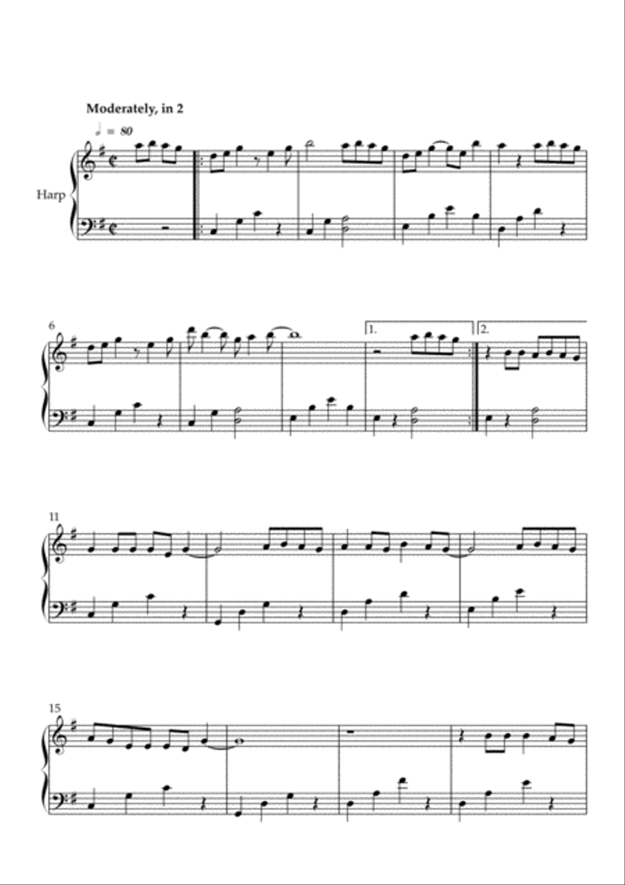 Let Her Go Harp scores gallery preview page 2