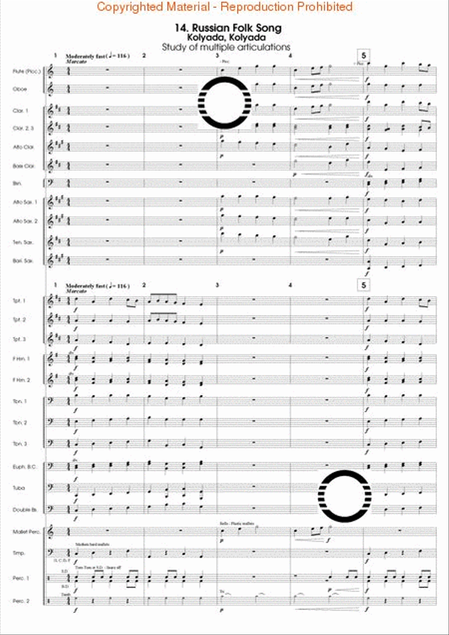 Articulation Studies Concert Band scores gallery preview page 41