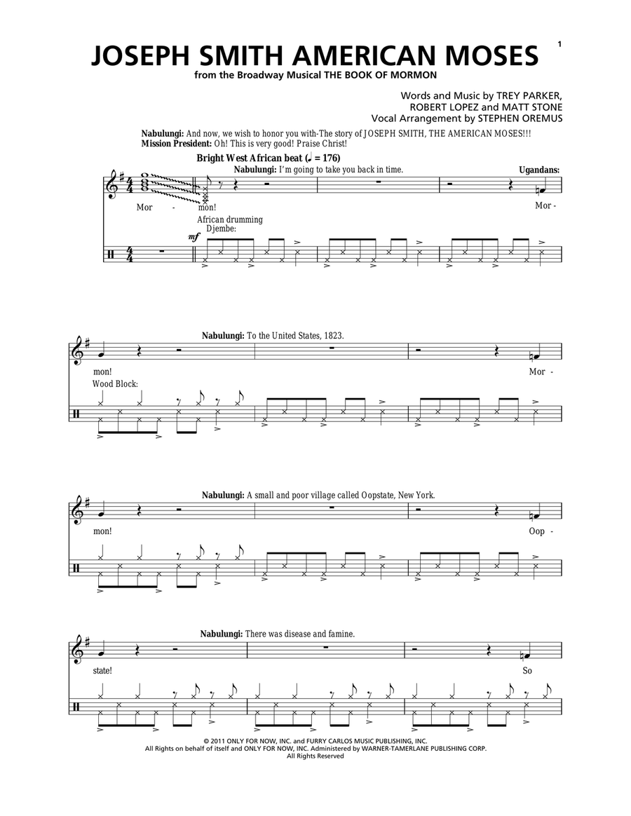 Joseph Smith American Moses Voice scores gallery preview page 1