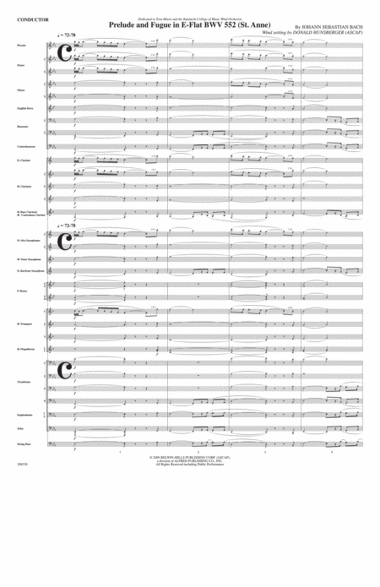 Prelude and Fugue in E-Flat BWV 552 (St. Anne) (score only)