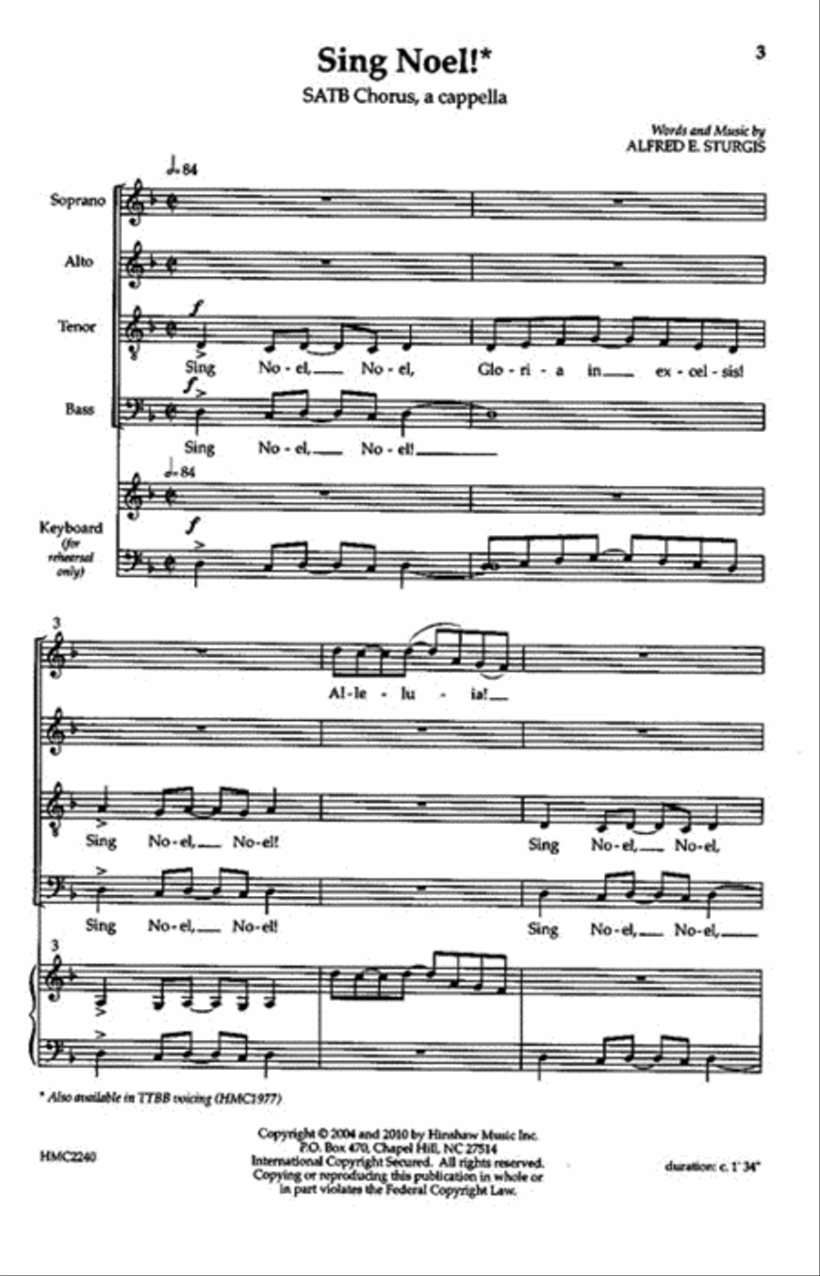 Sing Noel! Sing Noel! 4-Part scores gallery preview page 2