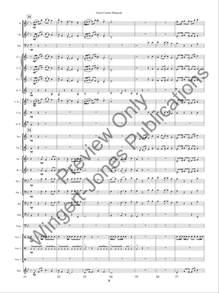 Green County Rhapsody Concert Band scores gallery preview page 8