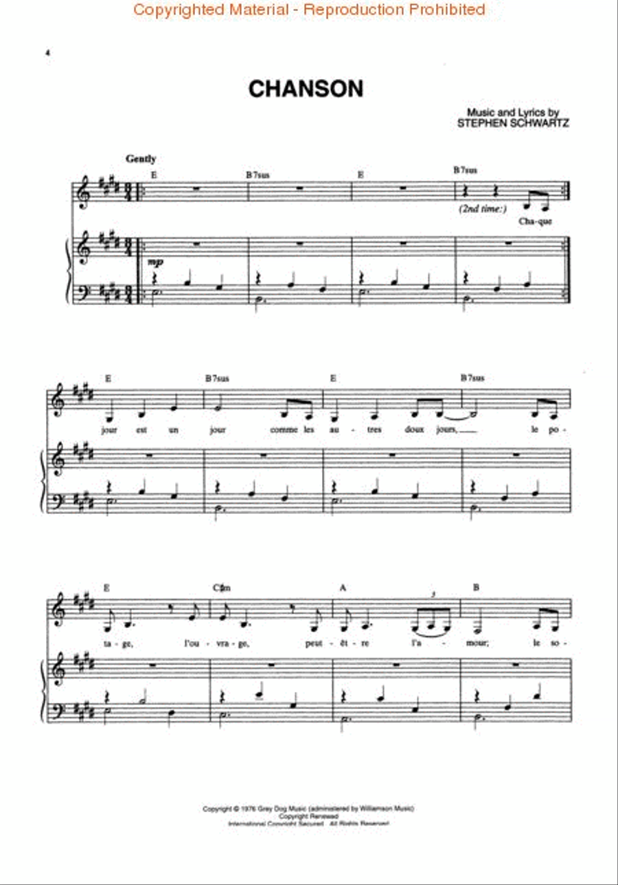 The Baker's Wife Piano, Vocal, Guitar scores gallery preview page 2