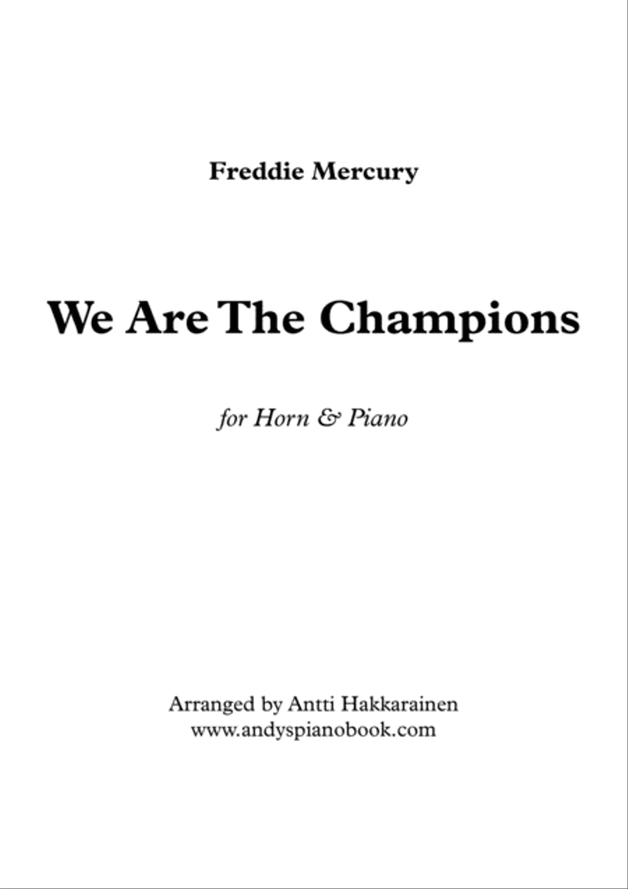 We Are The Champions Horn scores gallery preview page 1