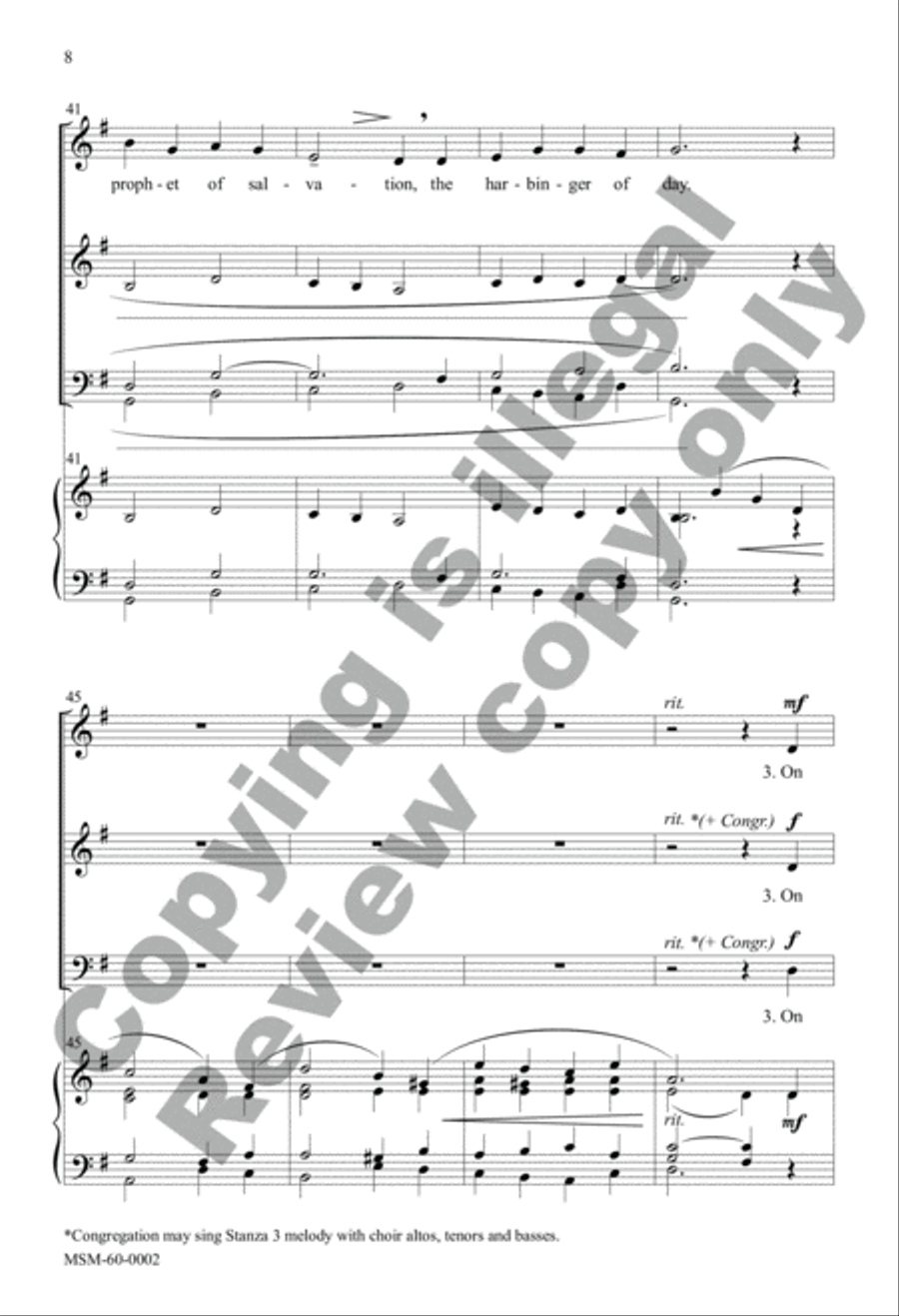 Blest Be the God of Israel 4-Part scores gallery preview page 7