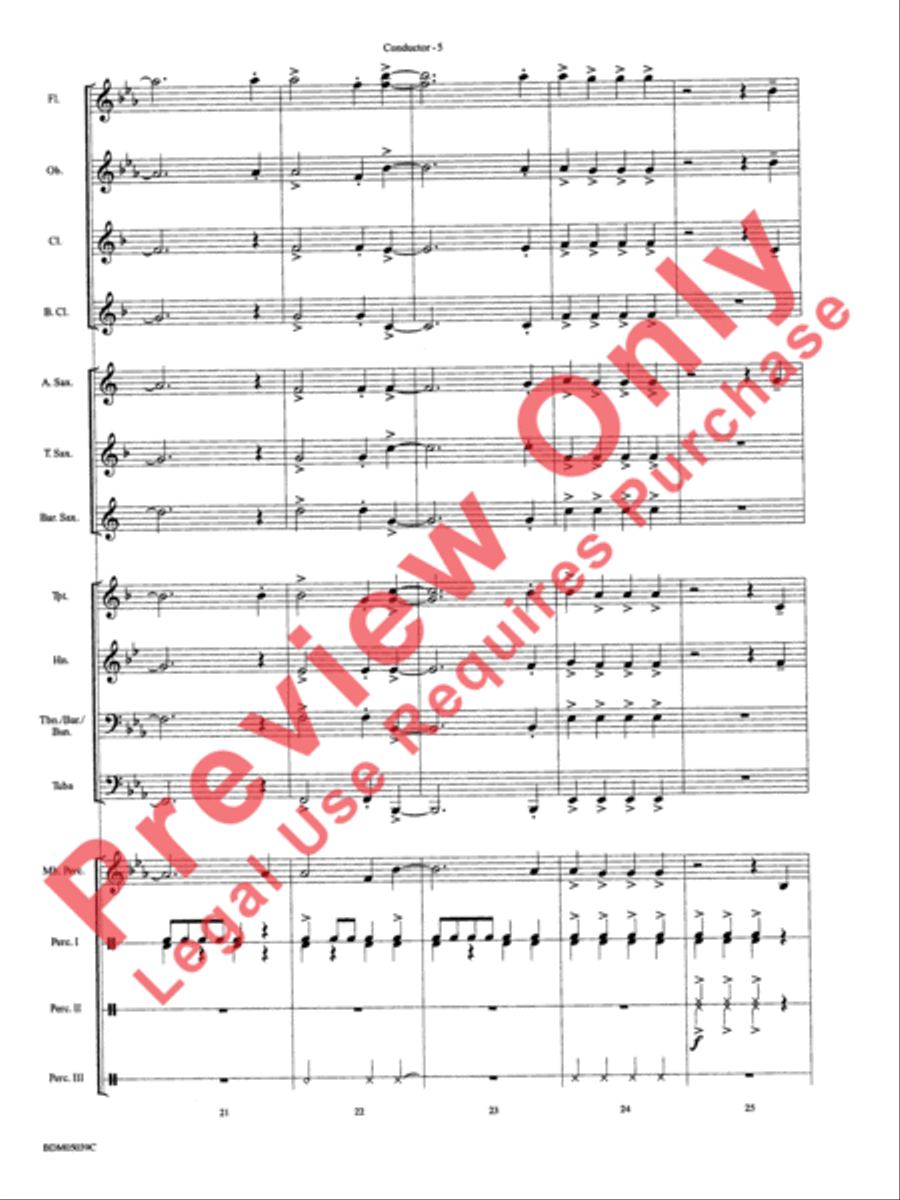 Yo Christmas Tree! (based on O Christmas Tree) Concert Band scores gallery preview page 7