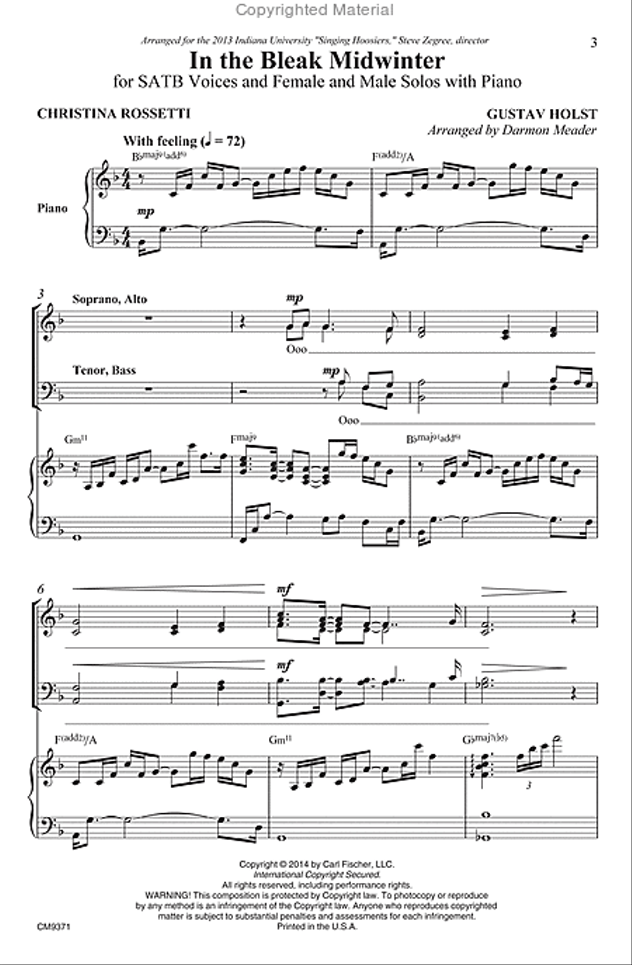 In the Bleak Midwinter In the Bleak Midwinter 4-Part scores gallery preview page 2