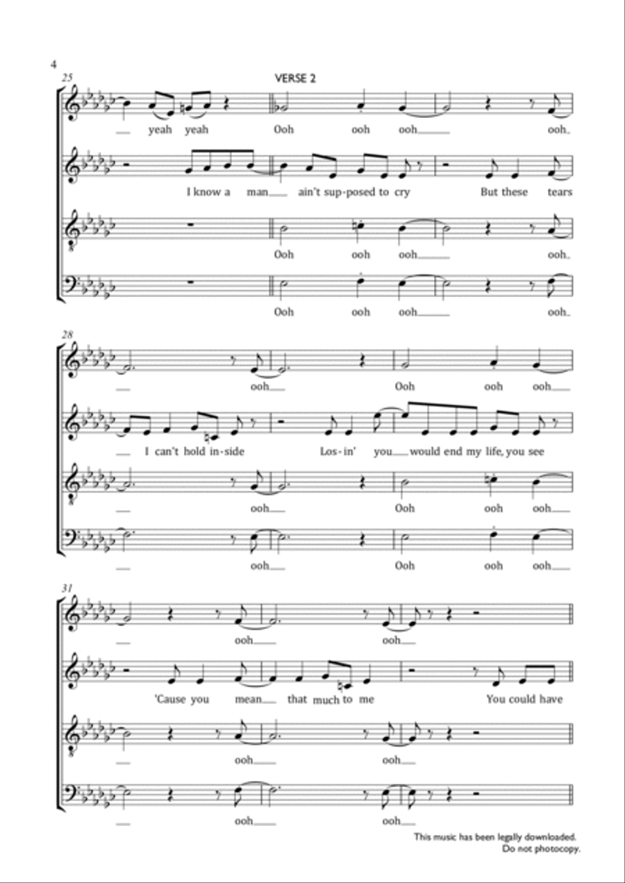 I Heard It Through The Grapevine 4-Part scores gallery preview page 4