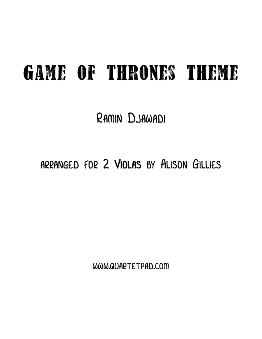 Game Of Thrones String Duet scores gallery preview page 1