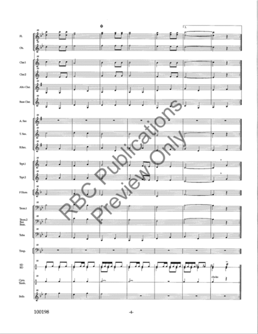 March Of The Silver Brigade Concert Band scores gallery preview page 7