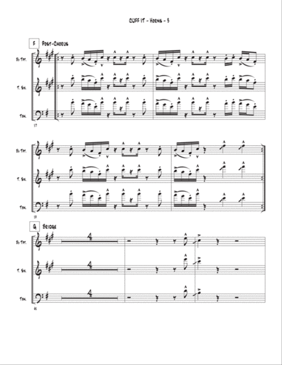 Cuff It Tenor Saxophone scores gallery preview page 3