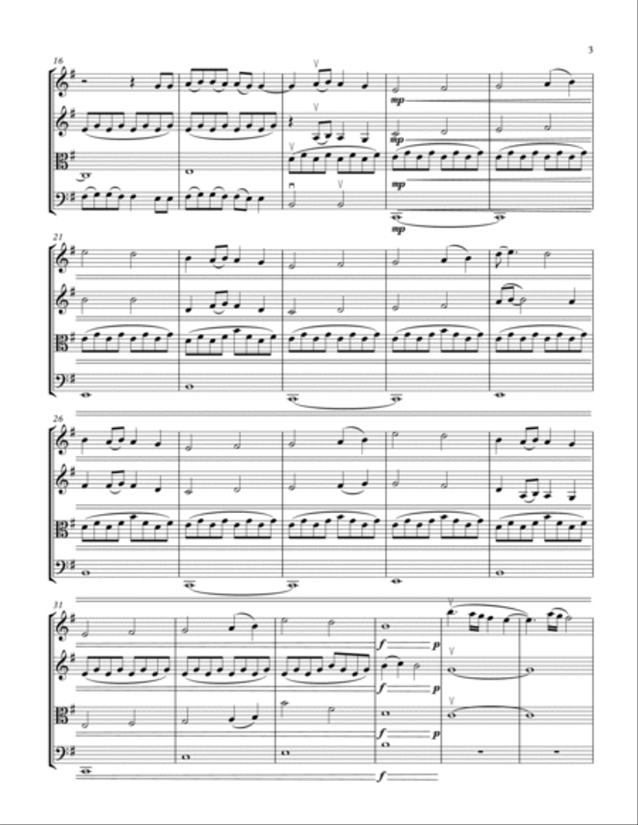 Lovely String Quartet scores gallery preview page 3