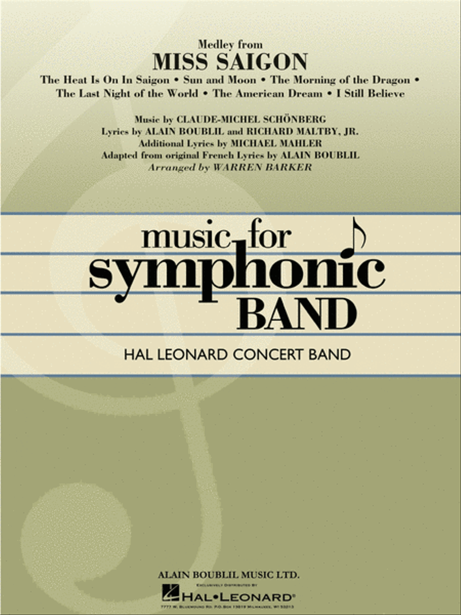 Miss Saigon Concert Band scores gallery preview page 1