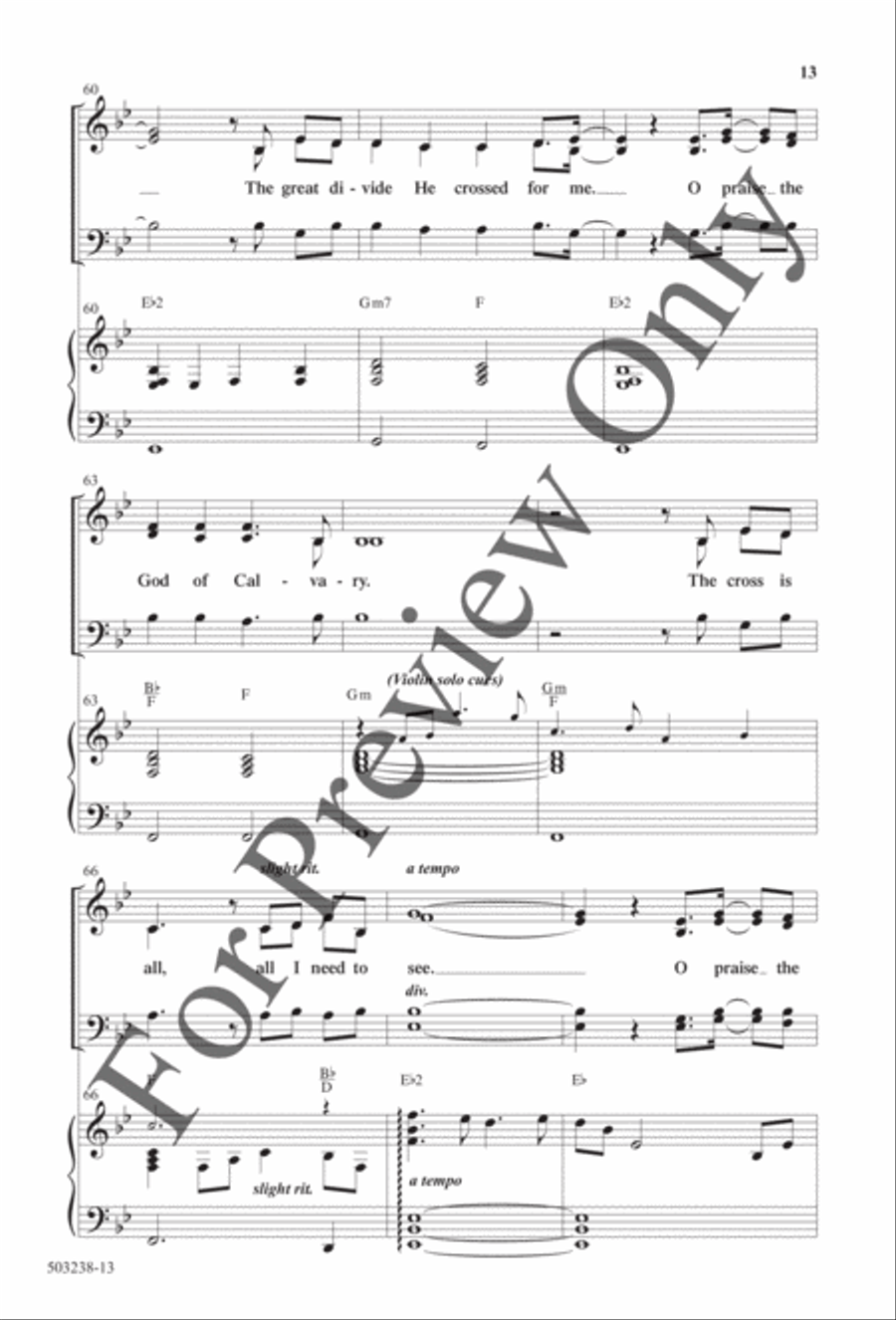 God of Calvary - Anthem 4-Part scores gallery preview page 12