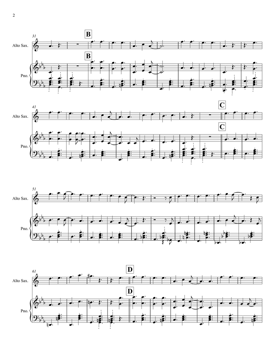 Spooky Scary Skeletons Alto Saxophone scores gallery preview page 2