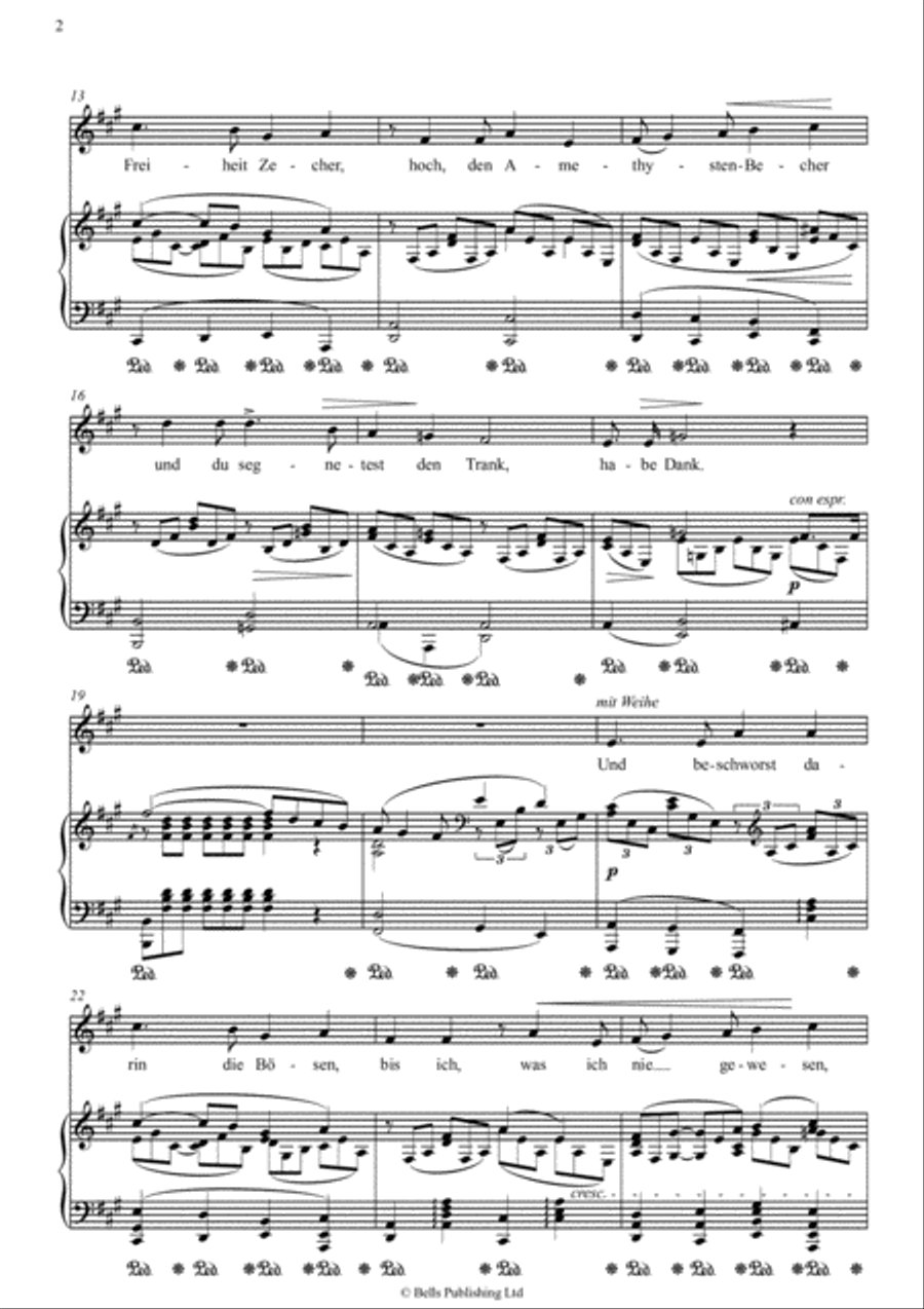 Zueignung, Op. 10 No. 1 (A Major) Voice Solo scores gallery preview page 2