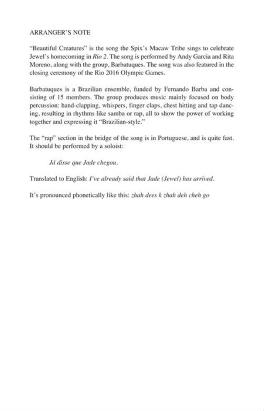 Beautiful Creatures Beautiful Creatures 3-Part scores gallery preview page 3