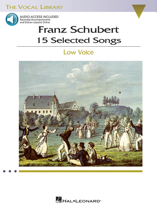 Book cover for Franz Schubert - 15 Selected Songs (Low Voice)