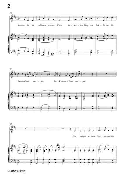 Schubert-Der Kreuzzug,in D Major,D.932,for Voice and Piano image number null