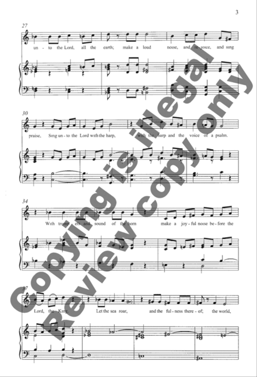 O Sing Unto the Lord a New Song Unison Choir scores gallery preview page 8
