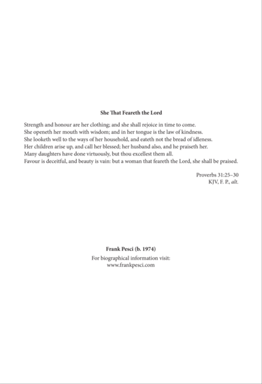 She That Feareth the Lord 4-Part scores gallery preview page 2