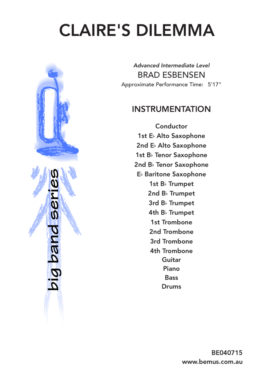 Claire's Dilemma Jazz Ensemble scores gallery preview page 1