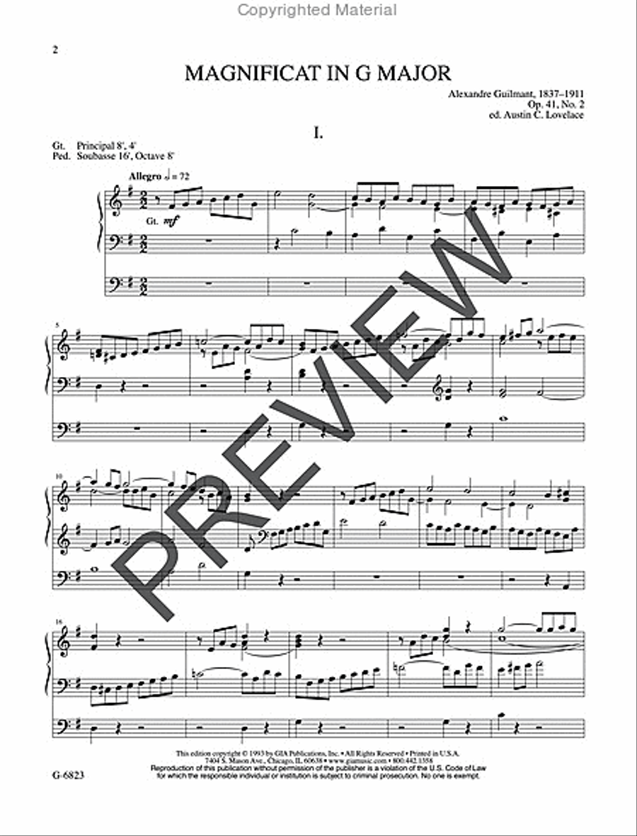 Magnificat in G Major Organ scores gallery preview page 2