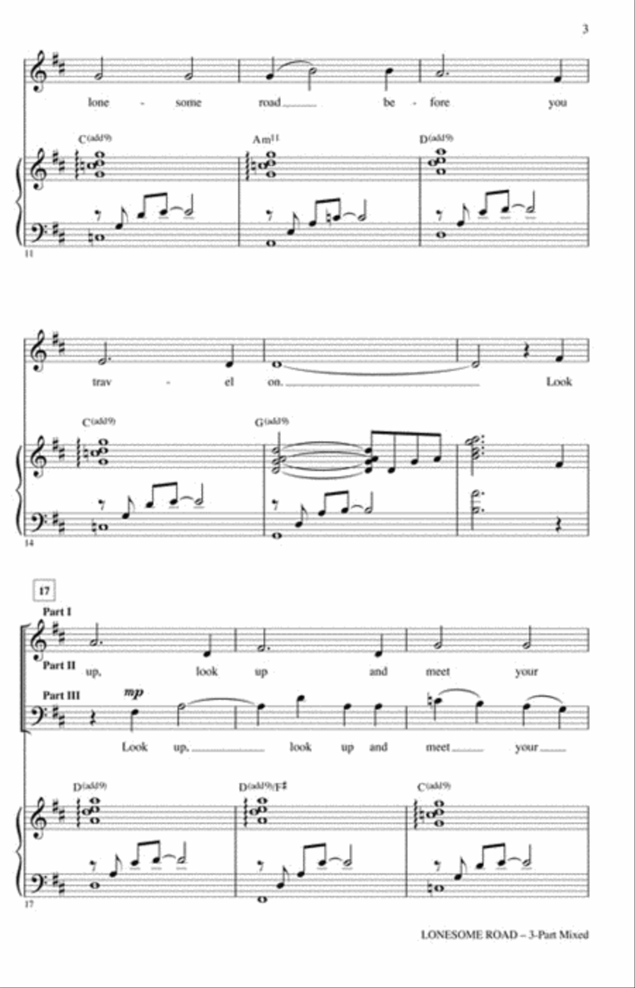 Lonesome Road Lonesome Road 3-Part scores gallery preview page 3