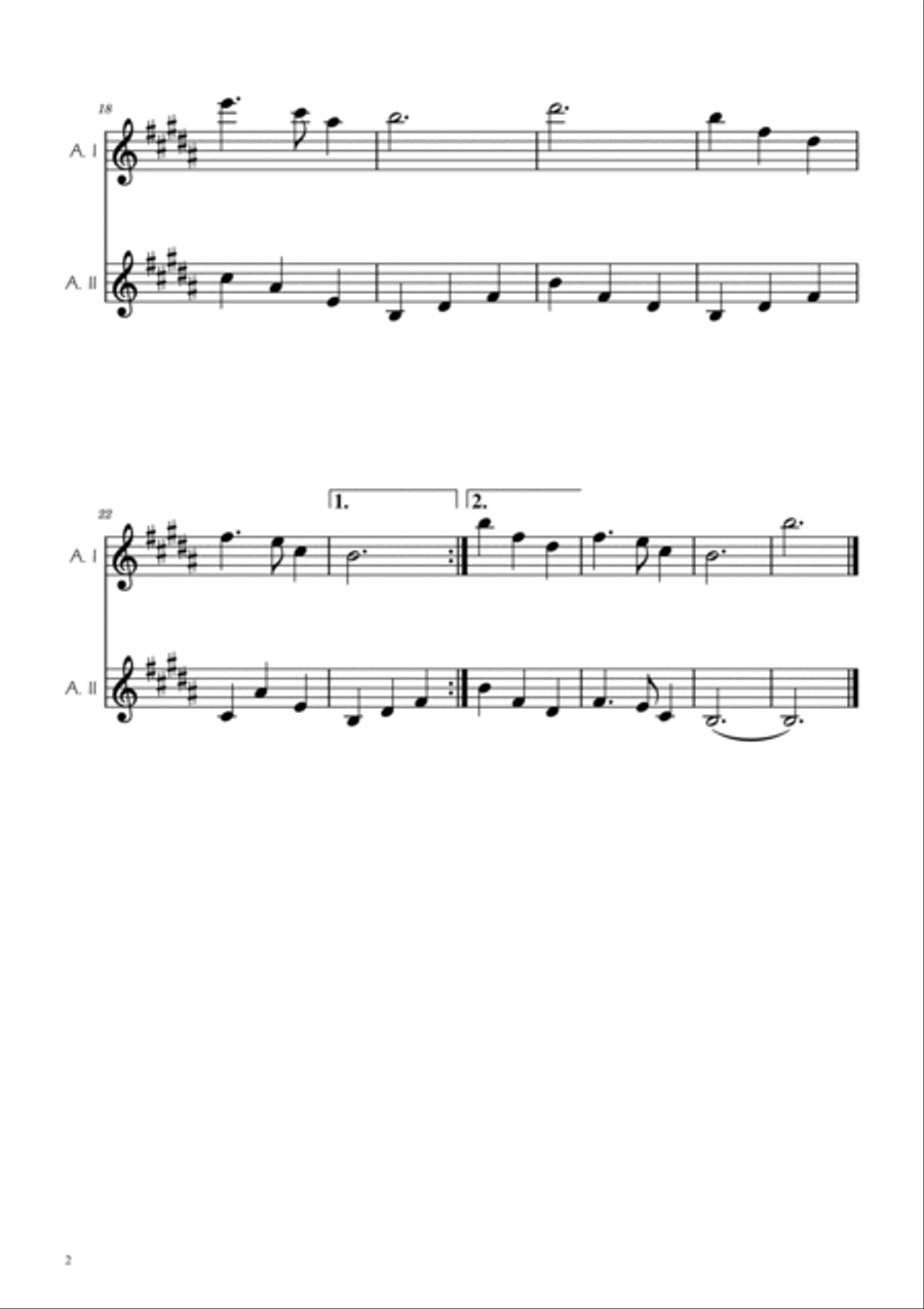 Silent Night - Alto Sax Duet Woodwind Duet scores gallery preview page 2