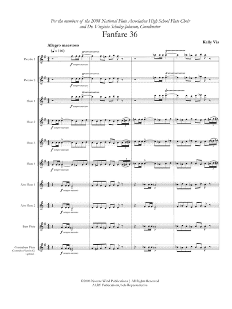 Fanfare 36 for Flute Choir