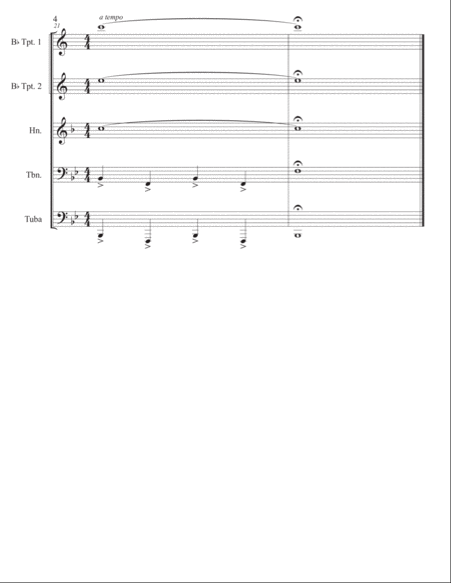 Fanfare for Brass Quintet Brass Quintet scores gallery preview page 4