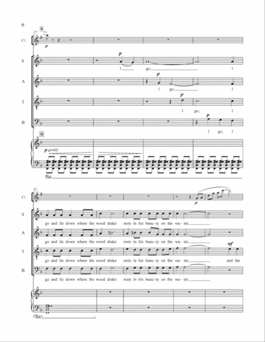 The Great Trees: 1. Peace of Wild Things 4-Part scores gallery preview page 16