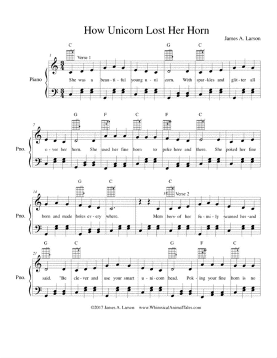 How Unicorn Lost Her Horn Horn scores gallery preview page 2