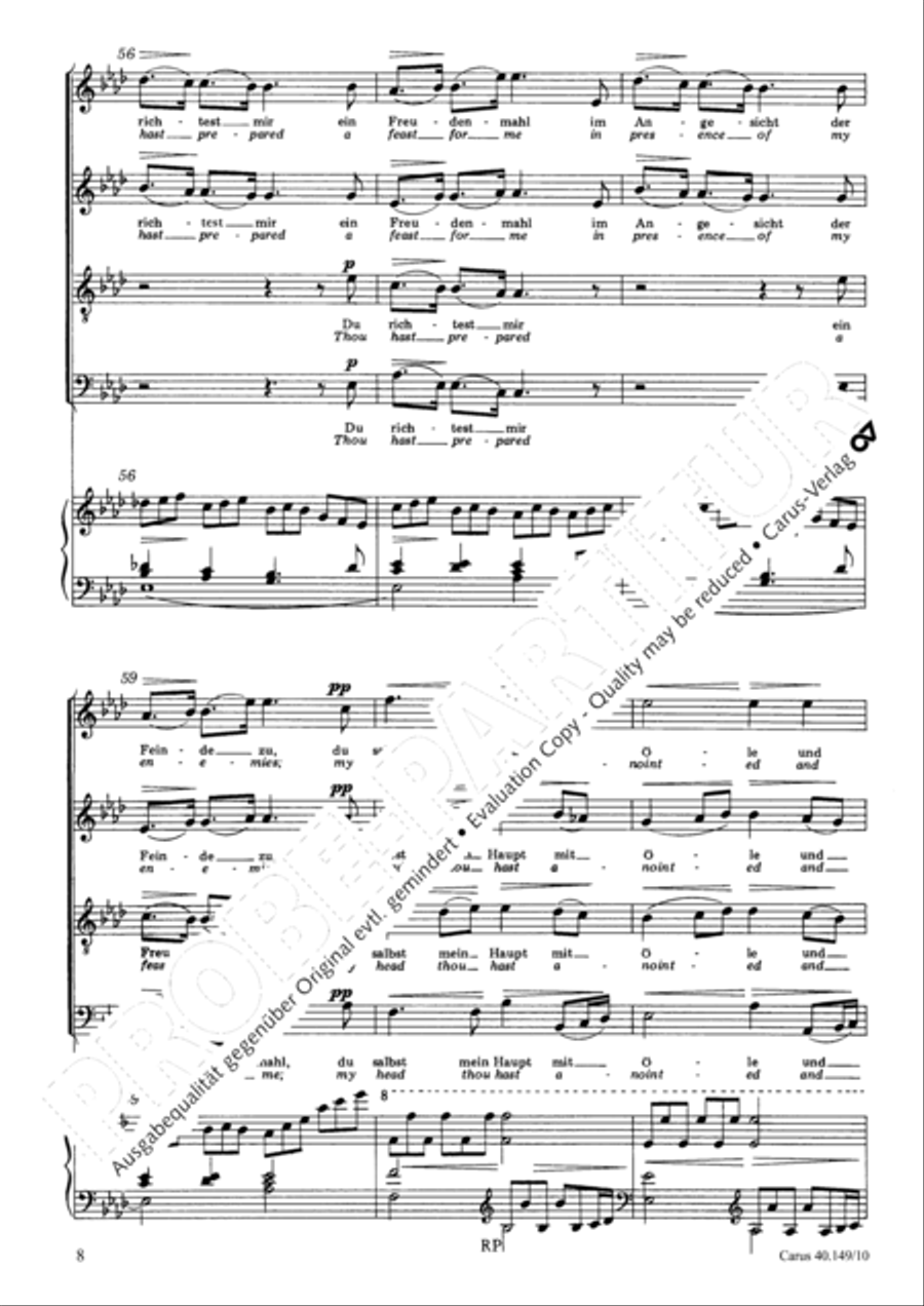 Psalm 23 4-Part scores gallery preview page 9