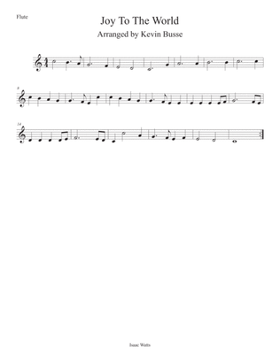 Book cover for Joy To The World (Easy key of C) Flute