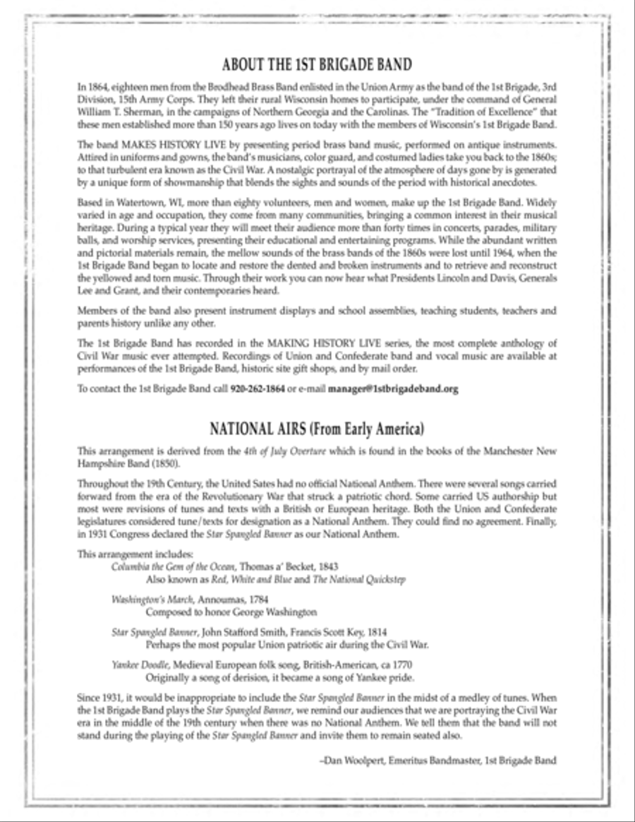 National Airs (from Early America) - Conductor Score (Full Score) Concert Band scores gallery preview page 2