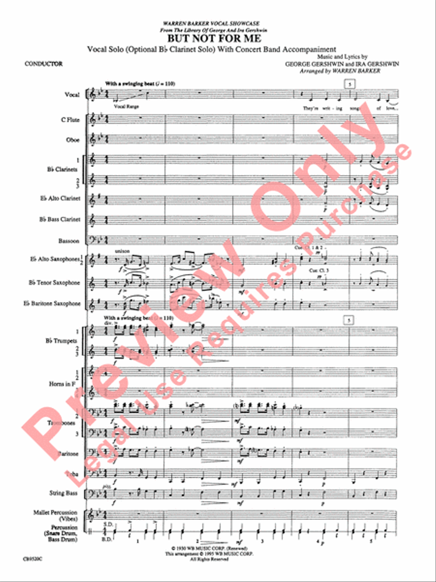 But Not for Me Concert Band scores gallery preview page 3