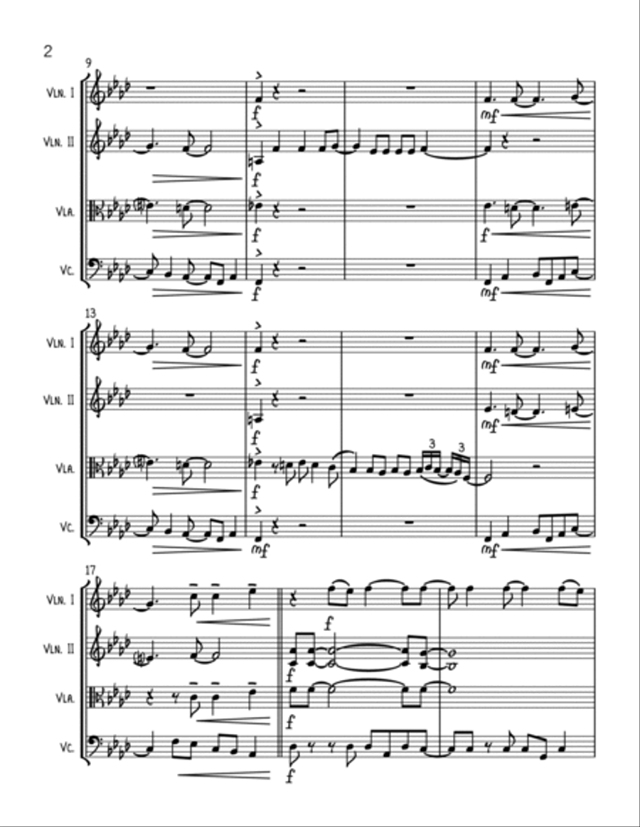 Happy String Quartet scores gallery preview page 2