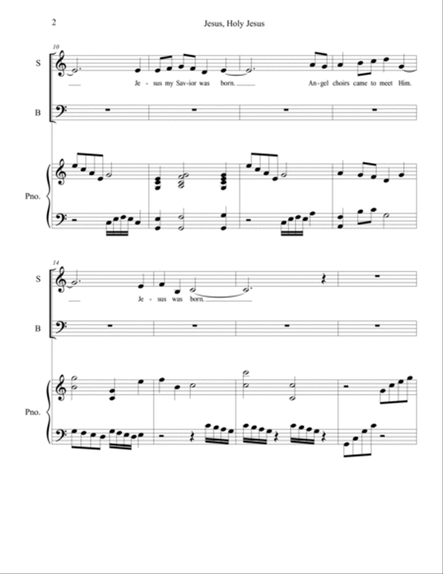Jesus, Holy Jesus 4-Part scores gallery preview page 2